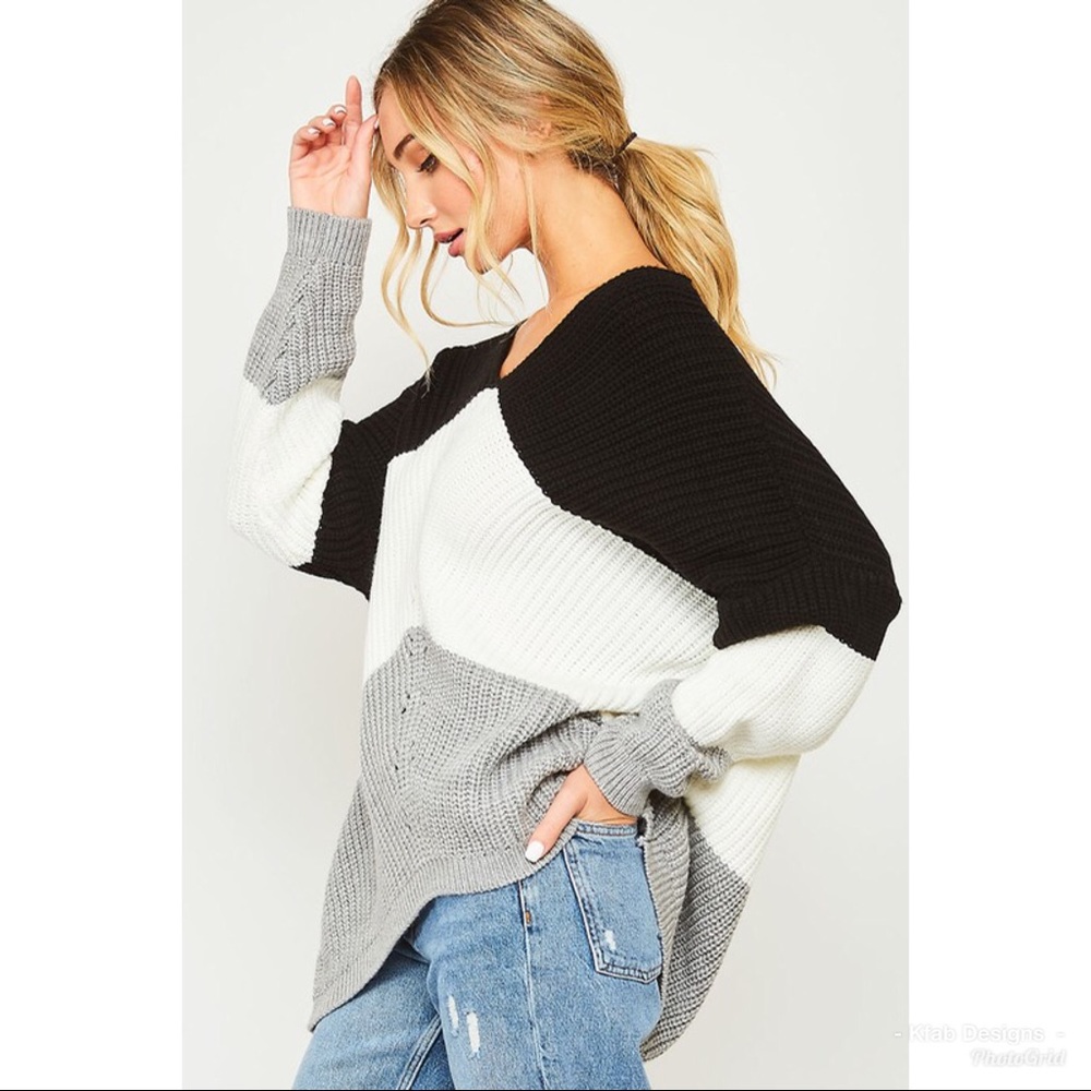 ā¤ļøLAST 2! Chunky Color Block Relaxed Fit Sweater! - Picture 3 of 6